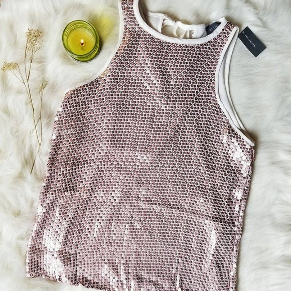 The Limited Tops - THE LIMITED Pink Sequin Blouse NWT